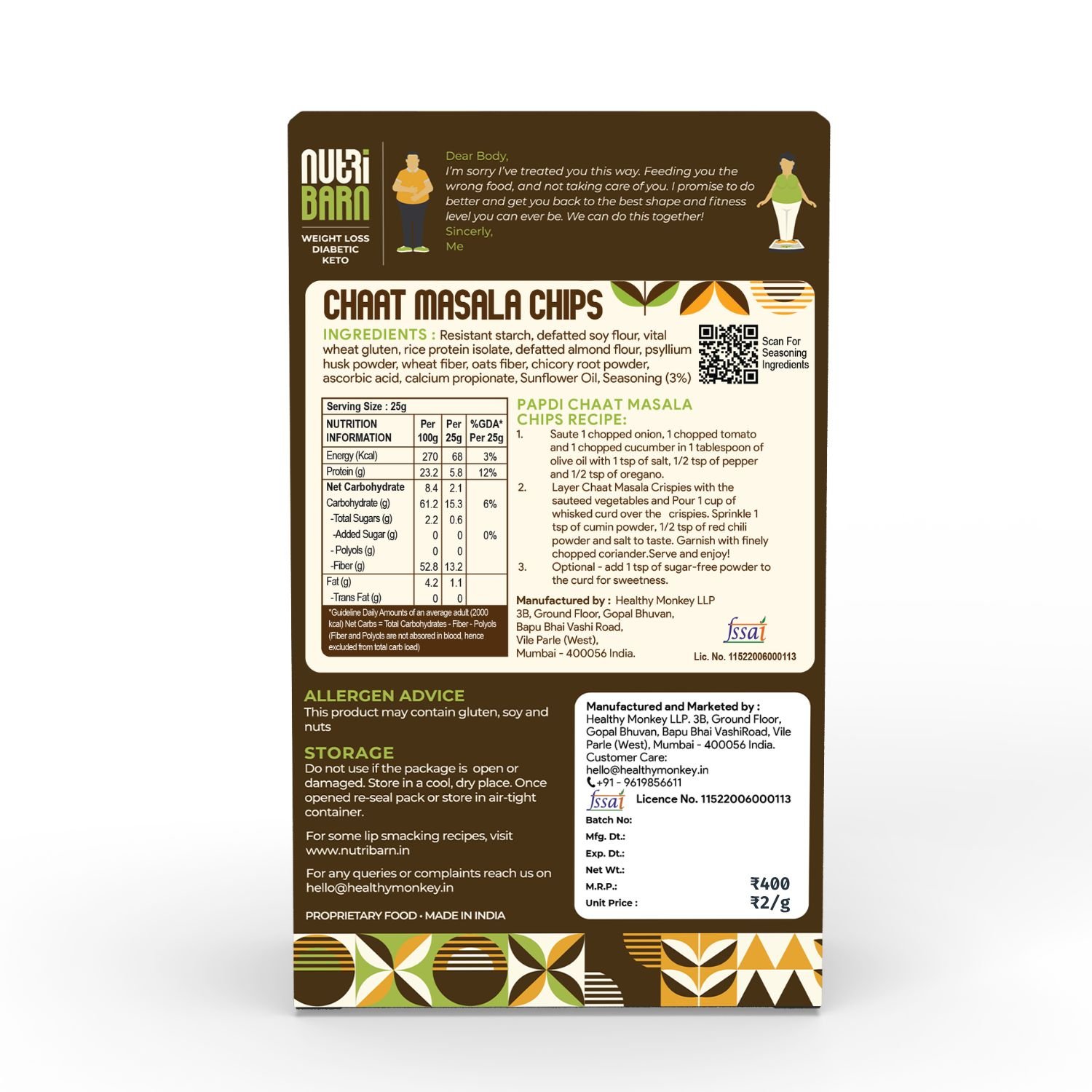 Nutribarn Keto Chat Masala Chips - Image 8
