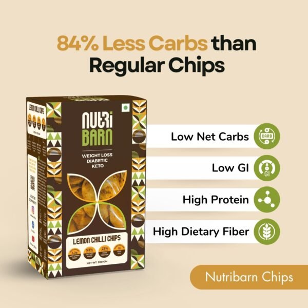 Nutribarn Keto Lemon Chilli Chips - Image 3