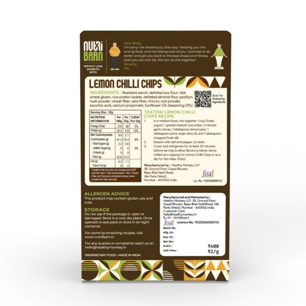 Nutribarn Keto Lemon Chilli Chips - Image 8