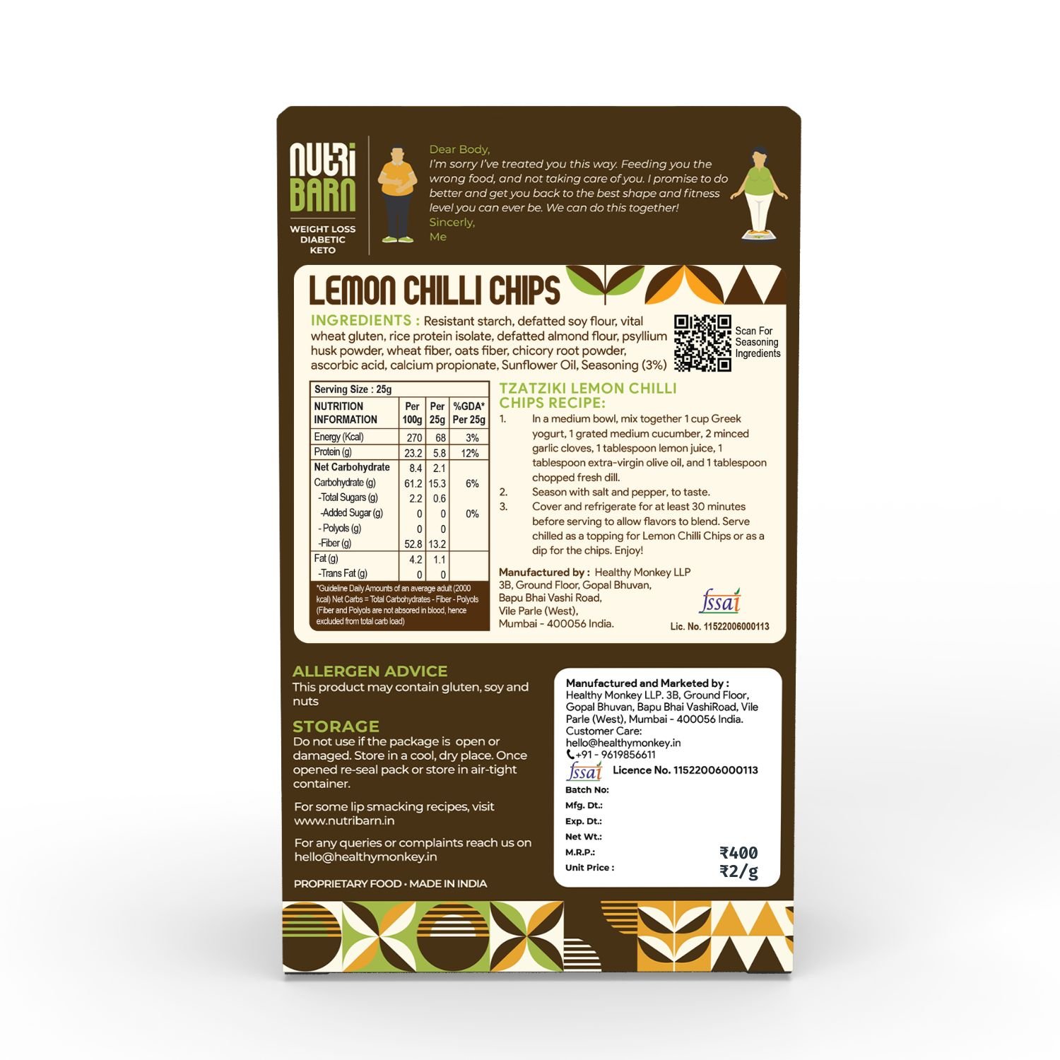 Nutribarn Keto Lemon Chilli Chips - Image 8