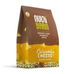 Nutribarn Carumba Cheese Nacho Chips packaging, showcasing low-carb, weight loss, diabetic-friendly, and keto-friendly snack options with a vibrant and appetizing design.