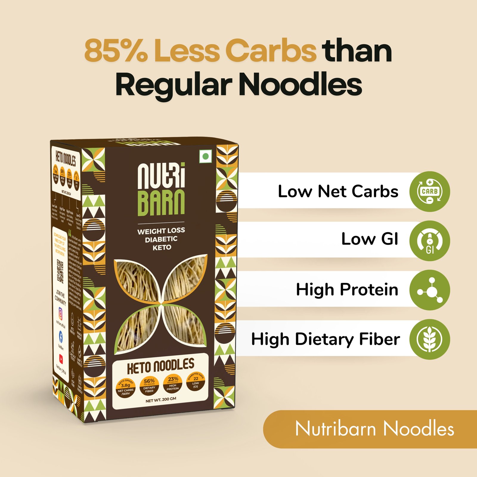 Nutribarn Keto Noodles Spaghetti - Image 3