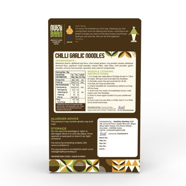 Nutribarn Keto Chilli Garlic Noodles Spaghetti - Image 8