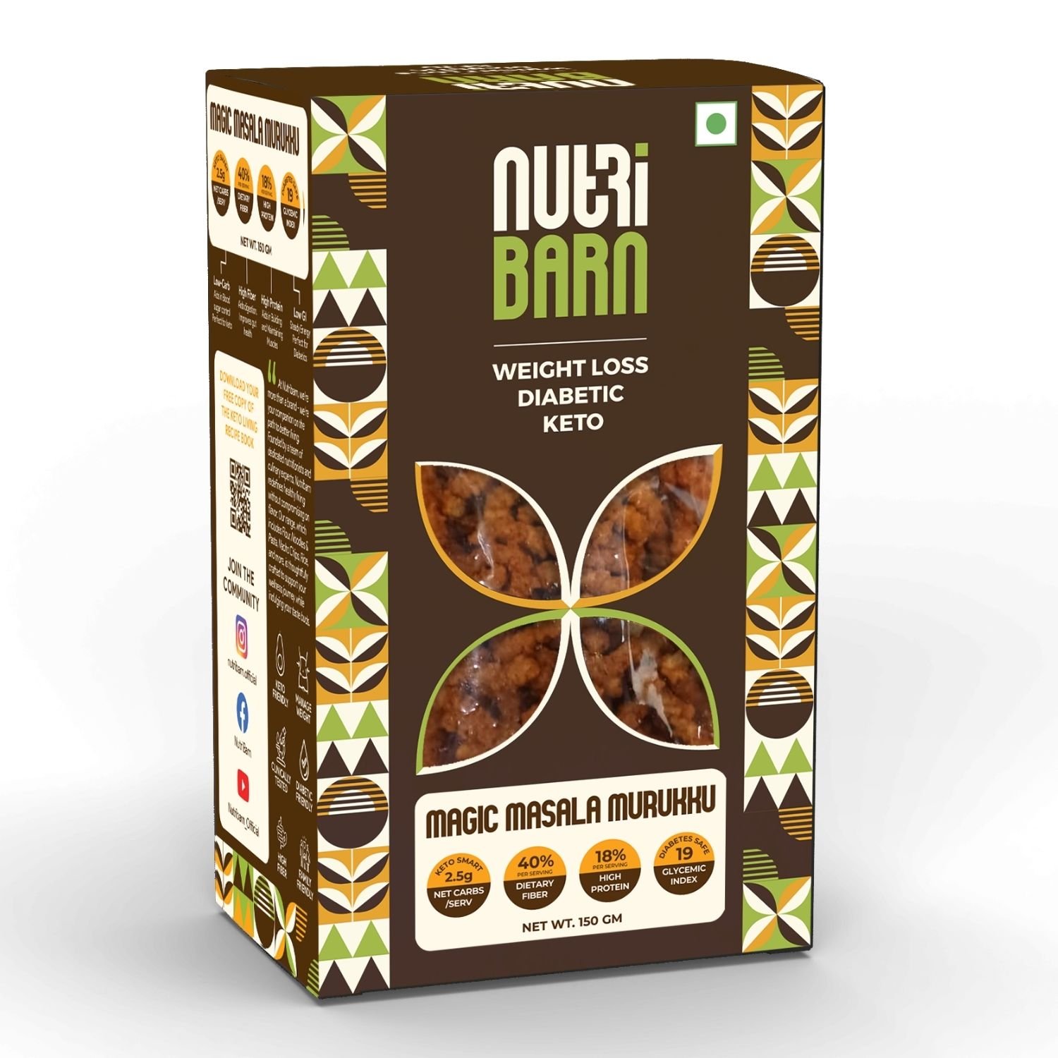 Nutribarn Keto Murukku (Magic Masala)