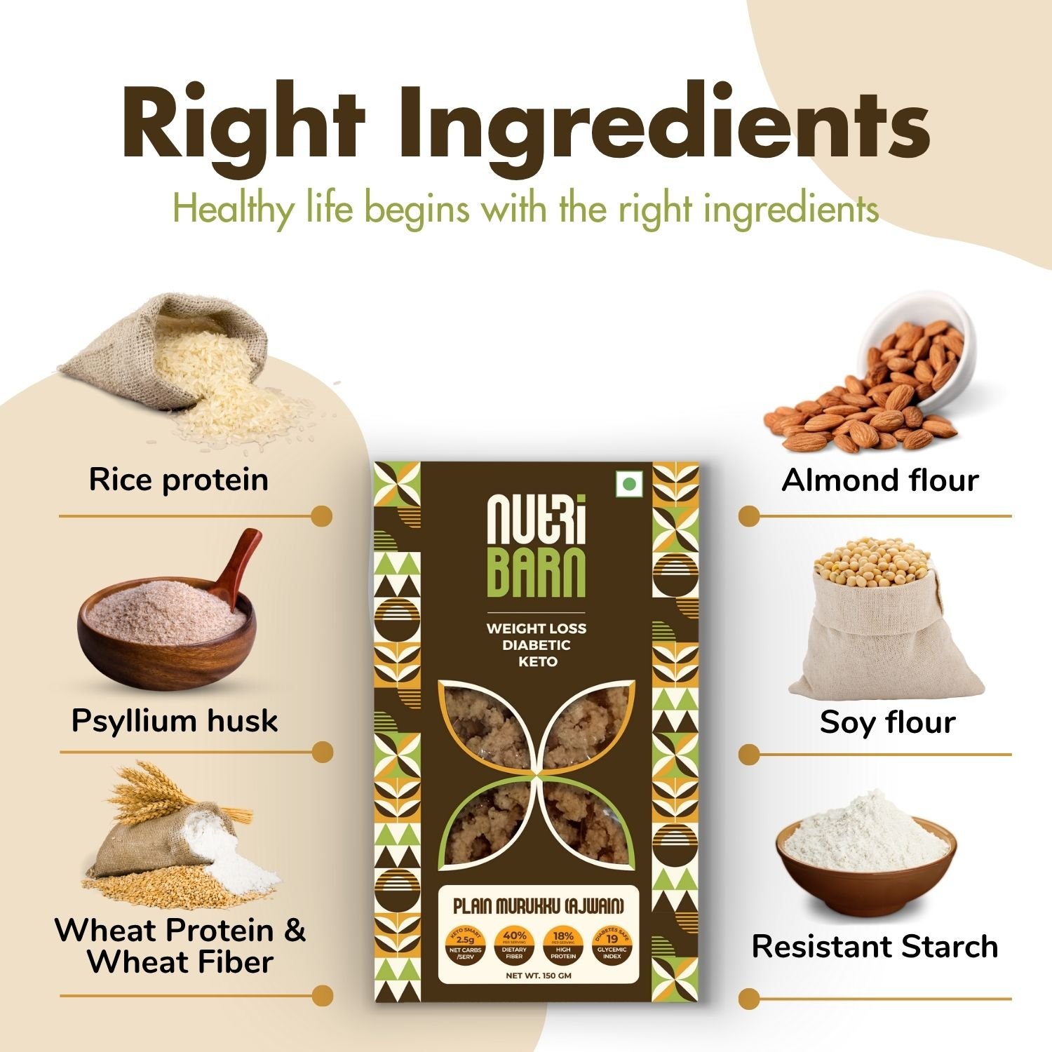 Nutribarn Keto Murukku (Ajwain) - Image 2