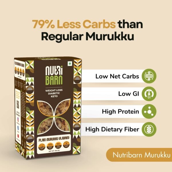Nutribarn Keto Murukku (Ajwain) - Image 3
