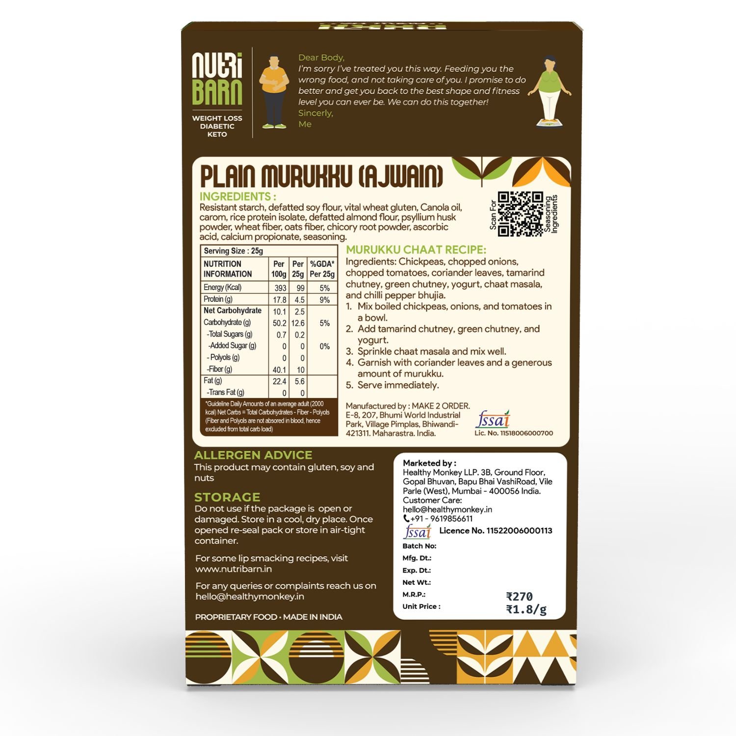 Nutribarn Keto Murukku (Ajwain) - Image 8