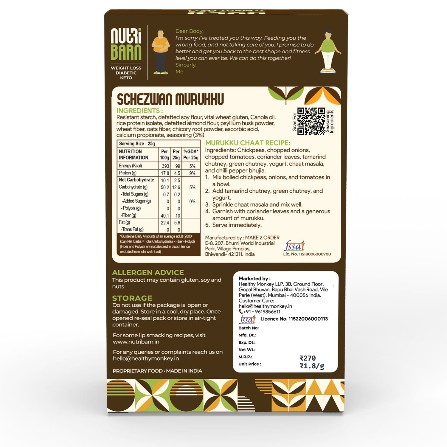 Nutribarn Keto Murukku (Sezwan) - Image 8