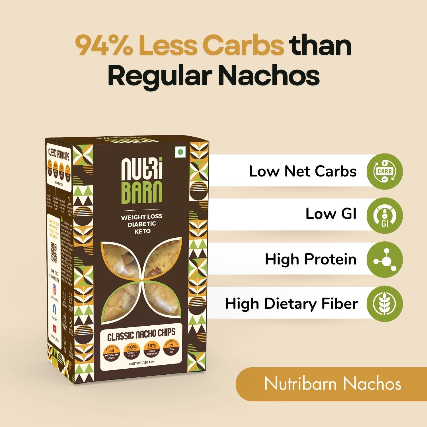 Nutribarn Keto Classic Nachos - Image 3