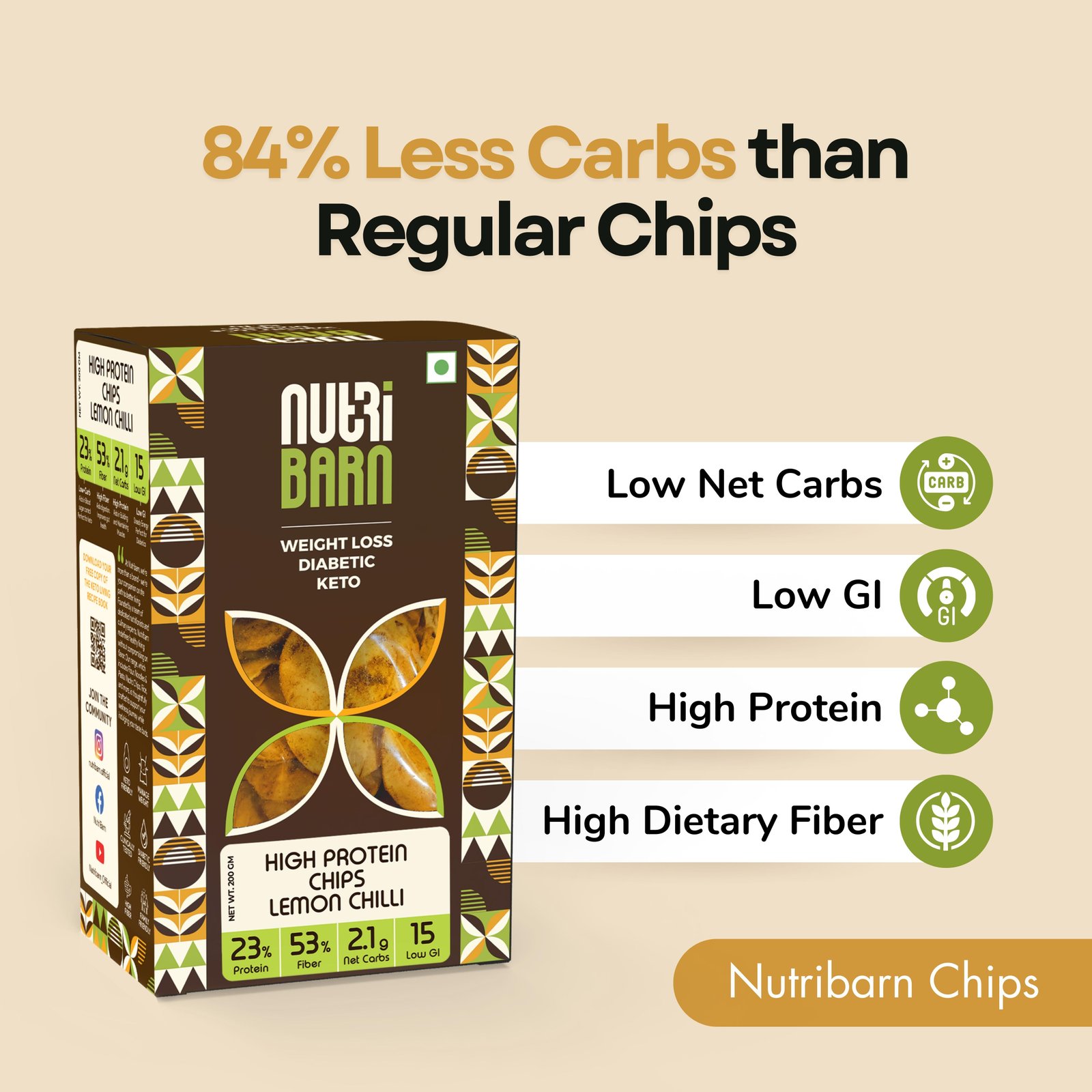 Nutribarn Keto Lemon Chilli Chips - Image 8