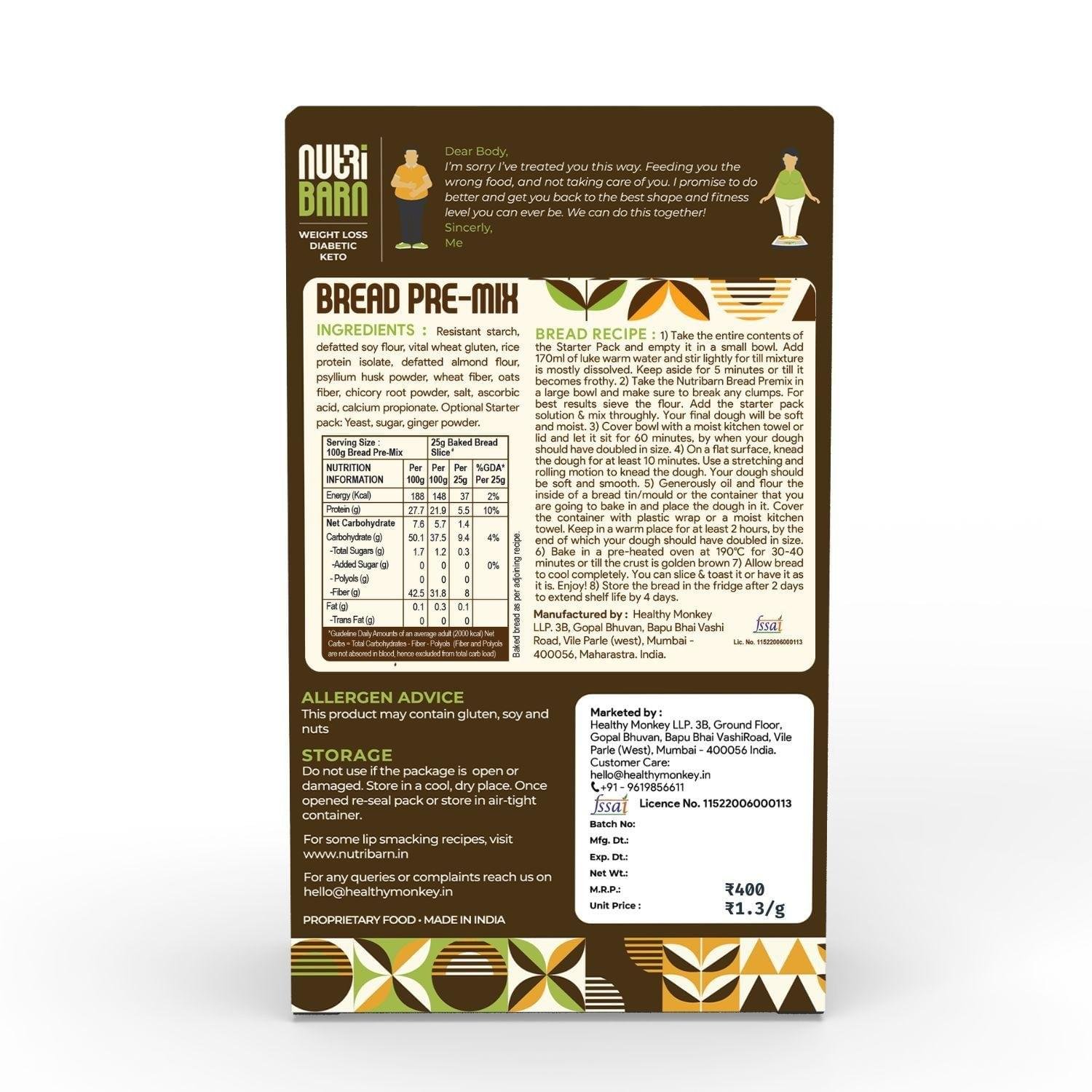 Nutribarn Keto Bread Pre-Mix - Image 3