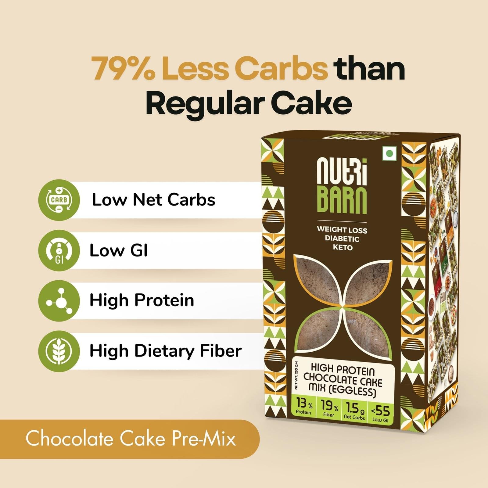 Nutribarn Keto Chocolate Cake Pre-Mix - Image 3