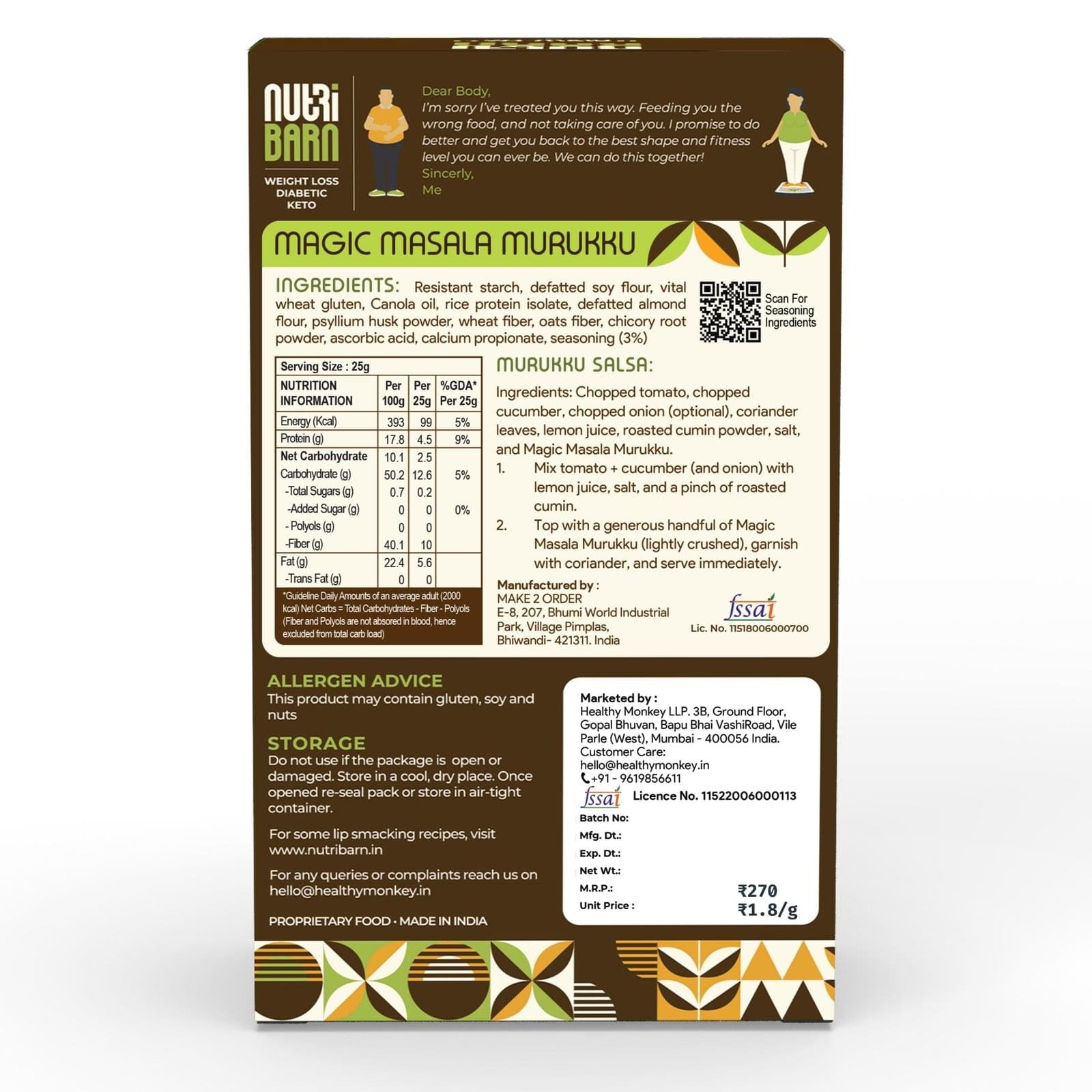 Nutribarn Keto Murukku (Magic Masala) - Image 3