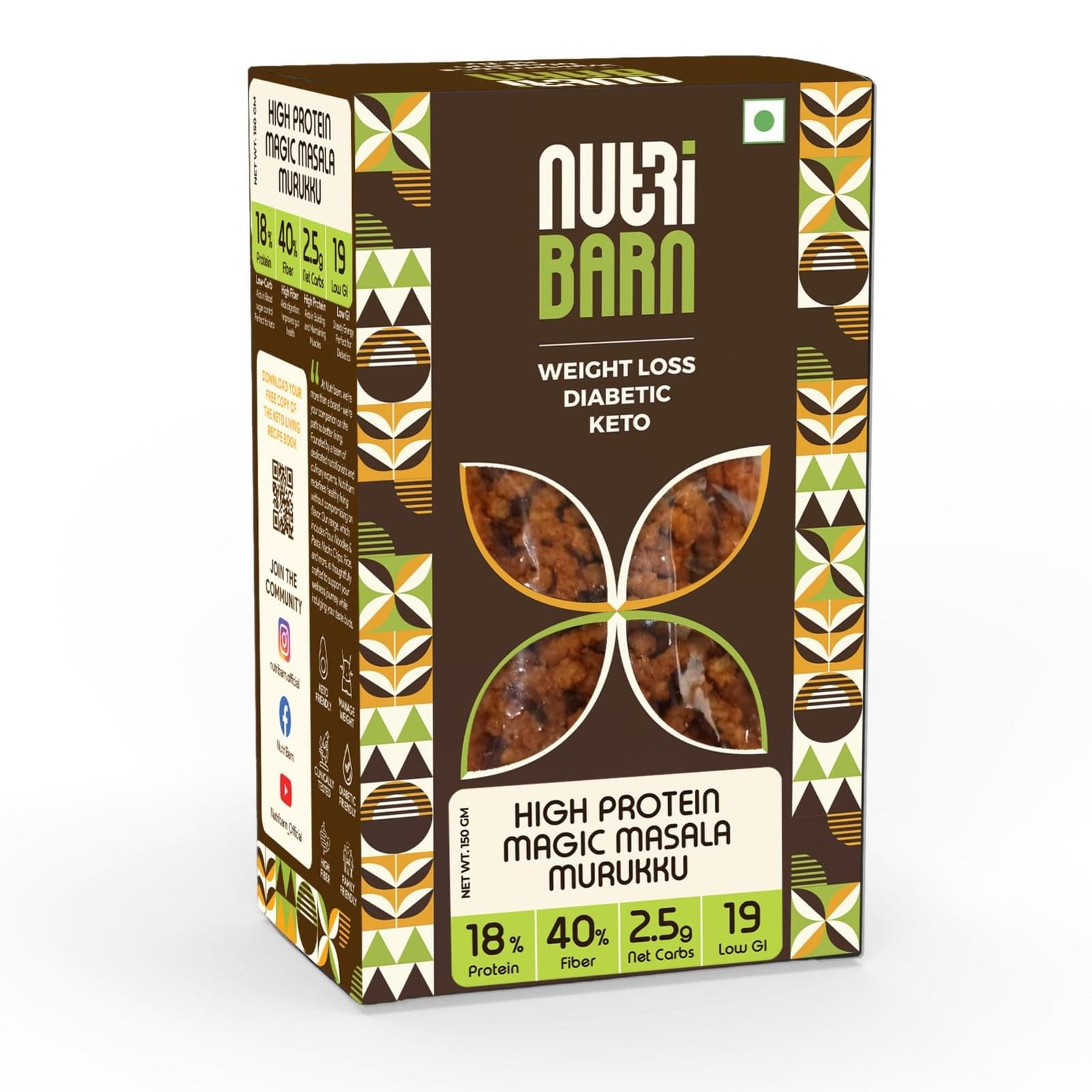 Nutribarn Keto Murukku (Magic Masala)