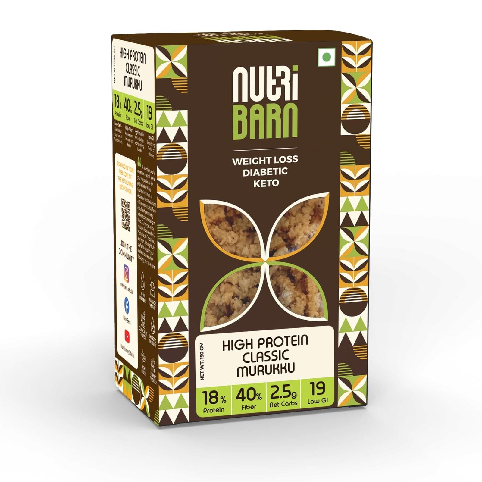 Nutribarn Keto Murukku (Ajwain)