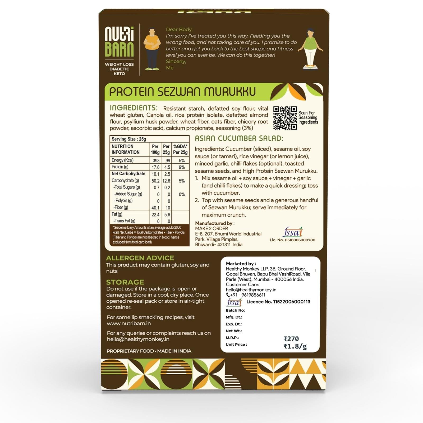 Nutribarn Keto Murukku (Sezwan) - Image 3