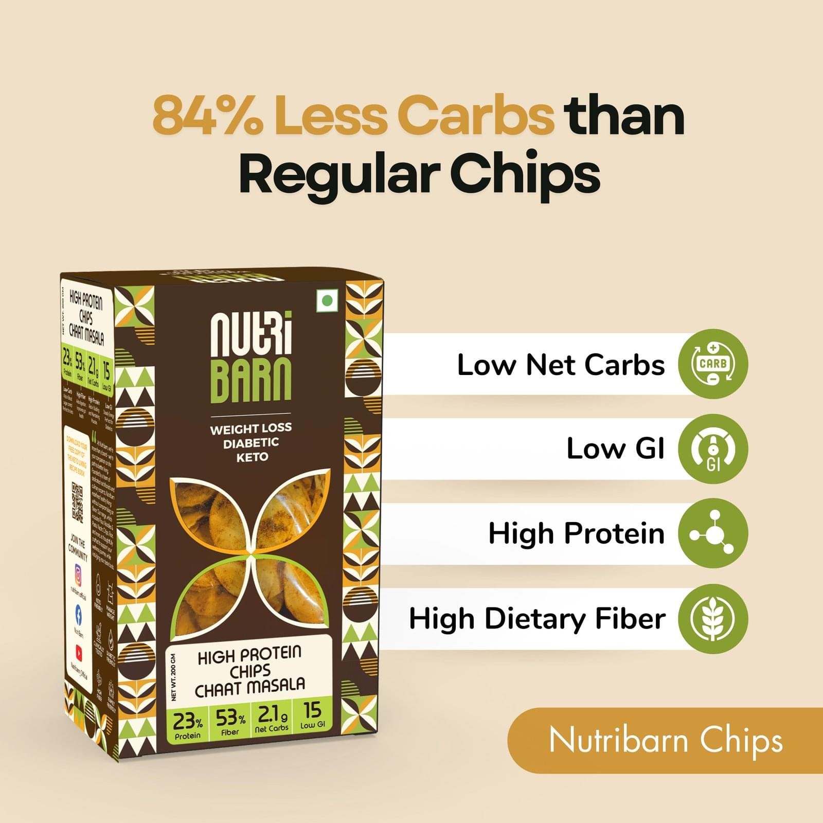 Nutribarn Keto Chat Masala Chips - Image 7