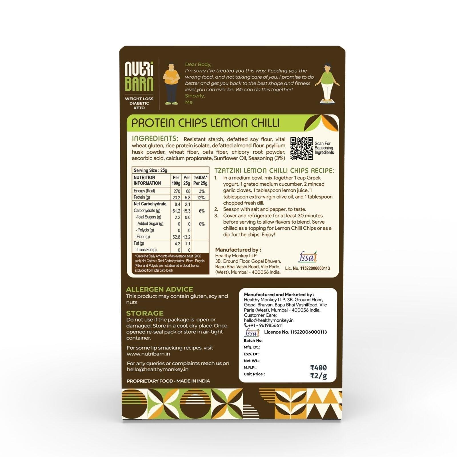 Nutribarn Keto Lemon Chilli Chips - Image 3